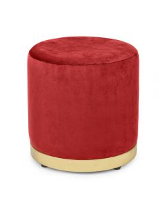 POUF  RING CM.40X42,5  ROSSO CARMINIO