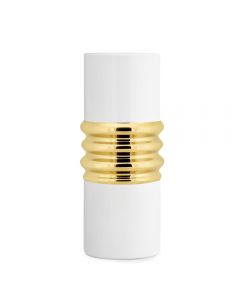 GOLDEN RING  VASO ALTO BIANCO CM.36