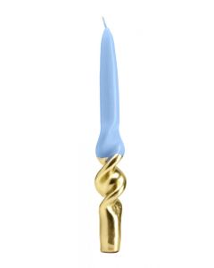 CANDLES  S.4 PZ.CURL LIGHT-BLU/GOLD 3X22