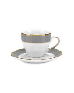 VIVIENNE GRIGIO  SET 6 TZ.CAFFE CP.ML.90