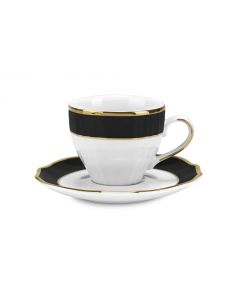 VIVIENNE NERO  SET 6 TZ.CAFFE CP.ML.90